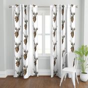 Buck & Buds Boho Deer Large - Pillow Panel