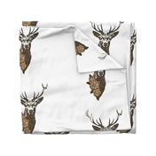 Buck & Buds Boho Deer Large - Pillow Panel