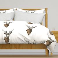 Buck & Buds Boho Deer Large - Pillow Panel