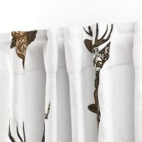 Buck & Buds Boho Deer Large - Pillow Panel