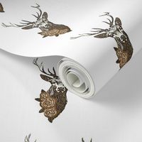 Buck & Buds Boho Deer Large - Pillow Panel