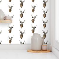 Buck & Buds Boho Deer Large - Pillow Panel