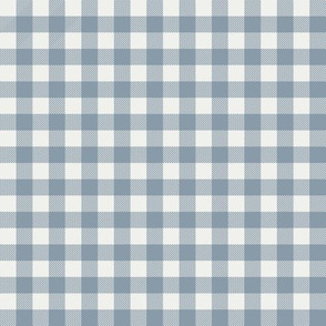 denim blue check fabric - sfx4013 - 1/2" squares - check fabric, neutral plaid, plaid fabric, buffalo plaid 