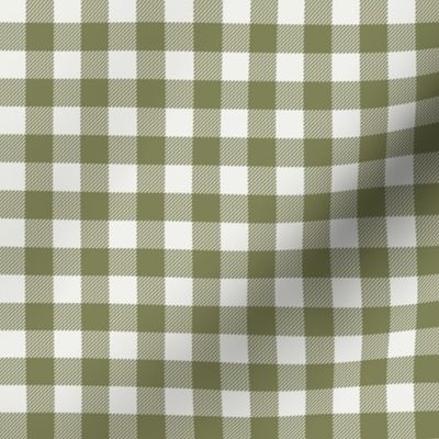 iguana green check fabric - sfx0525 - 1/2" squares - check fabric, neutral plaid, plaid fabric, buffalo plaid 