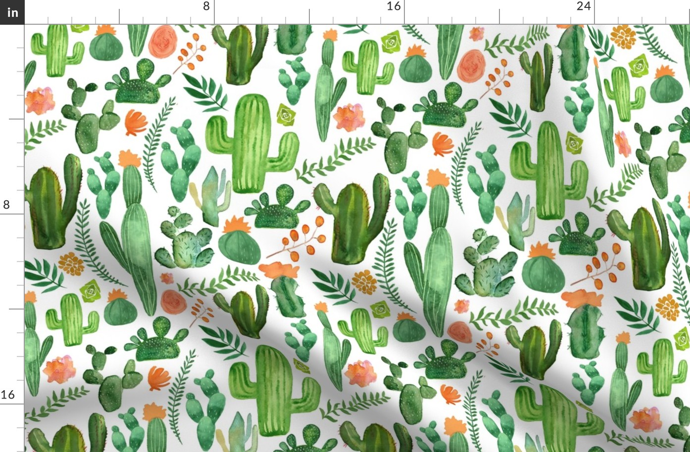 saguaro, bohemio, cactus, sonoran Tela | Spoonflower