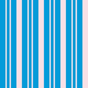 JP11 - Pinkish Coral and Pastel Blue Rhythmic Stripes