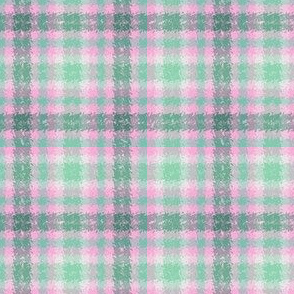 JP12 - Minty Pink and Green Jagged Plaid
