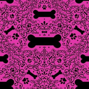 Doggie Damask (Pink)