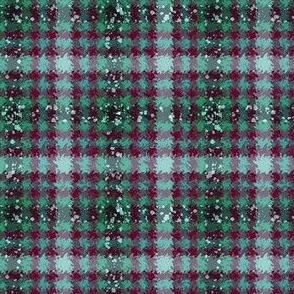 JP8 - Fizzy Teal and Burgundy Duet Jagged Plaid