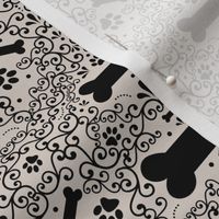 Doggie Damask (Beige)