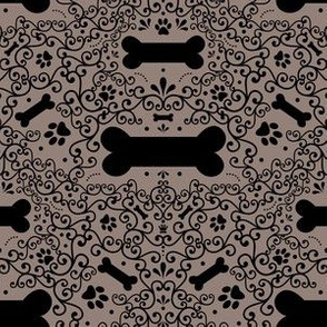 Doggie Damask (Brown)