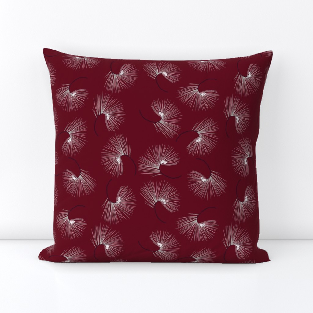 Pine toss for Elegant Holiday (berry red)