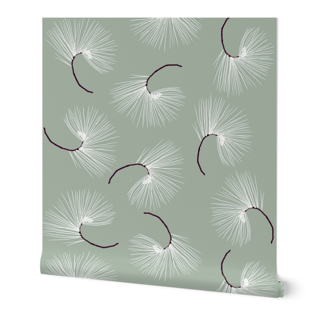 Pine toss for Elegant Holiday (moss-grey)