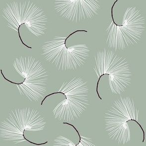 Pine toss for Elegant Holiday (moss-grey)