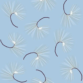 Pine toss for Elegant Holiday (dusty blue)