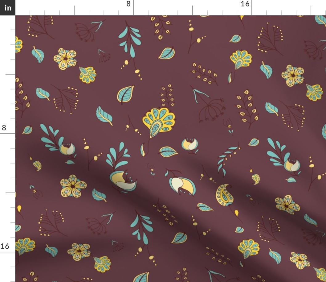 Retro flowers pattern