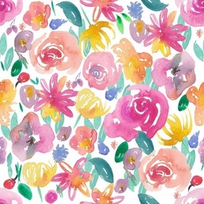 flirty floral watercolour watercolor flowers