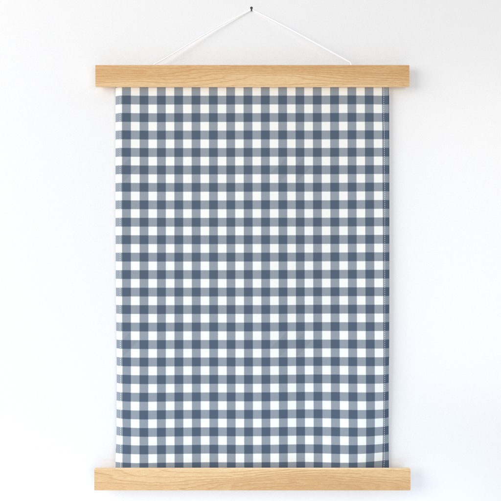 indigo blue check - sfx3928- 1/2" squares - check fabric, neutral plaid, plaid fabric, buffalo plaid 