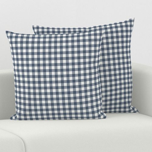 indigo blue check - sfx3928- 1/2" squares - check fabric, neutral plaid, plaid fabric, buffalo plaid 