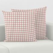 rose pink check fabric - sfx1512 - 1/2" squares - check fabric, neutral plaid, plaid fabric, buffalo plaid 