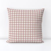 rose pink check fabric - sfx1512 - 1/2" squares - check fabric, neutral plaid, plaid fabric, buffalo plaid 