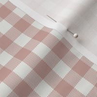 rose pink check fabric - sfx1512 - 1/2" squares - check fabric, neutral plaid, plaid fabric, buffalo plaid 