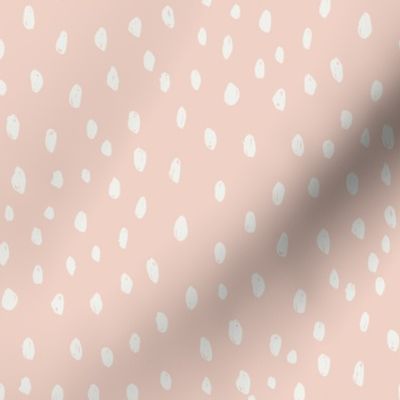 blush pink dots fabric - sfx1404 - dots fabric, neutral fabric, baby fabric, nursery fabric, cute baby fabric 