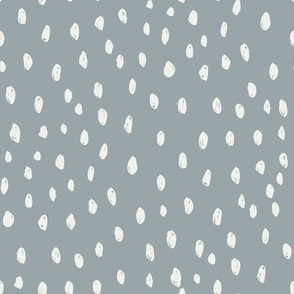 quarry blue dots fabric - sfx4305 - dots fabric, neutral fabric, baby fabric, nursery fabric, cute baby fabric 