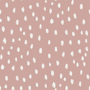 rose pink dots fabric - sfx1512 - dots fabric, neutral fabric, baby fabric, nursery fabric, cute baby fabric 