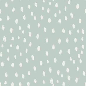 milky green dots fabric - sfx6205 - dots fabric, neutral fabric, baby fabric, nursery fabric, cute baby fabric 