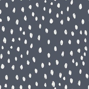 night blue dots fabric - sfx3919 - dots fabric, neutral fabric, baby fabric, nursery fabric, cute baby fabric 