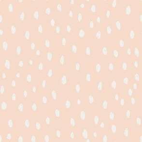 shell pink dots fabric - sfx1009 - dots fabric, neutral fabric, baby fabric, nursery fabric, cute baby fabric 