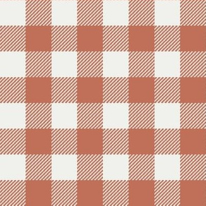 apricot check fabric - sfx1436 - 1" squares - check fabric, neutral plaid, plaid fabric, buffalo plaid 