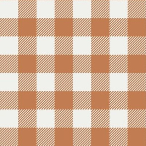 caramel check fabric - sfx1346 - 1" squares - check fabric, neutral plaid, plaid fabric, buffalo plaid 