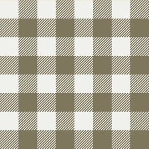 aloe green check fabric - sfx0620 - 1" squares - check fabric, neutral plaid, plaid fabric, buffalo plaid 