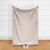 blush pink check fabric - sfx1404 - 1" squares - check fabric, neutral plaid, plaid fabric, buffalo plaid 