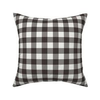 coffee black check fabric - sfx1111 - 1" squares - check fabric, neutral plaid, plaid fabric, buffalo plaid 