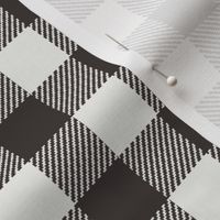 coffee black check fabric - sfx1111 - 1" squares - check fabric, neutral plaid, plaid fabric, buffalo plaid 