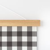 coffee black check fabric - sfx1111 - 1" squares - check fabric, neutral plaid, plaid fabric, buffalo plaid 