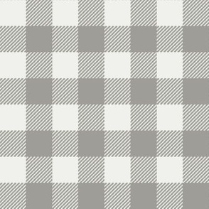 fog grey check fabric - sfx5803 - 1" squares - check fabric, neutral plaid, plaid fabric, buffalo plaid 