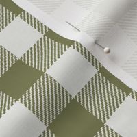 iguana green check fabric - sfx0525 - 1" squares - check fabric, neutral plaid, plaid fabric, buffalo plaid 