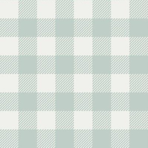 milky green check fabric - sfx6205 - 1" squares - check fabric, neutral plaid, plaid fabric, buffalo plaid 