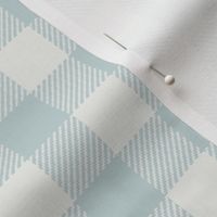 mist blue check fabric - sfx4405 - 1" squares - check fabric, neutral plaid, plaid fabric, buffalo plaid 