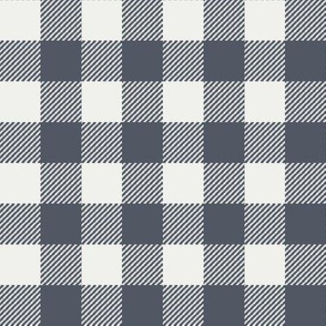 night blue check fabric - sfx3919 - 1" squares - check fabric, neutral plaid, plaid fabric, buffalo plaid 
