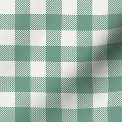 rainforest green check fabric - sfx5815 - 1" squares - check fabric, neutral plaid, plaid fabric, buffalo plaid 