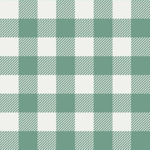 rainforest green check fabric - sfx5815 - 1" squares - check fabric, neutral plaid, plaid fabric, buffalo plaid 