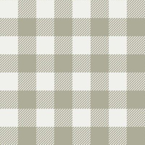 sage green check fabric - sfx0110 - 1" squares - check fabric, neutral plaid, plaid fabric, buffalo plaid 