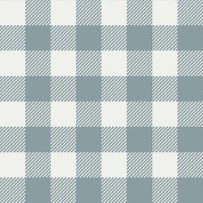 slate blue check fabric - sfx4408 - 1" squares - check fabric, neutral plaid, plaid fabric, buffalo plaid 