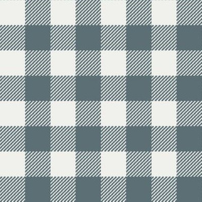 stone blue check fabric - sfx4011 - 1" squares - check fabric, neutral plaid, plaid fabric, buffalo plaid 