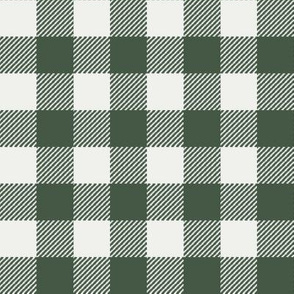 hunter green check fabric - sfx0315 - 1" squares - check fabric, neutral plaid, plaid fabric, buffalo plaid 